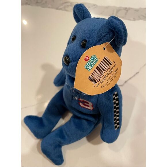 1999 Dale Earnhardt Jr #3 Beanie Baby 23 Karat Gold'n Bear NWT Vintage - Picture 5 of 8